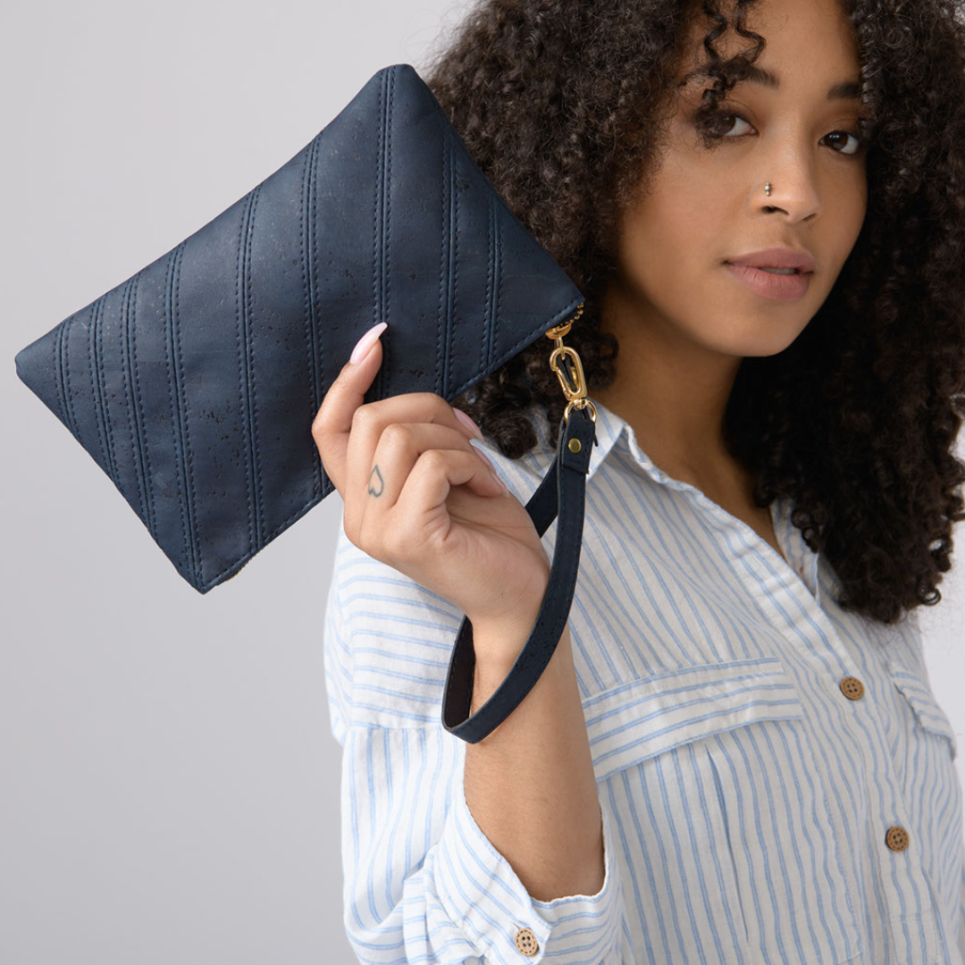 Strata Cork Wristlet