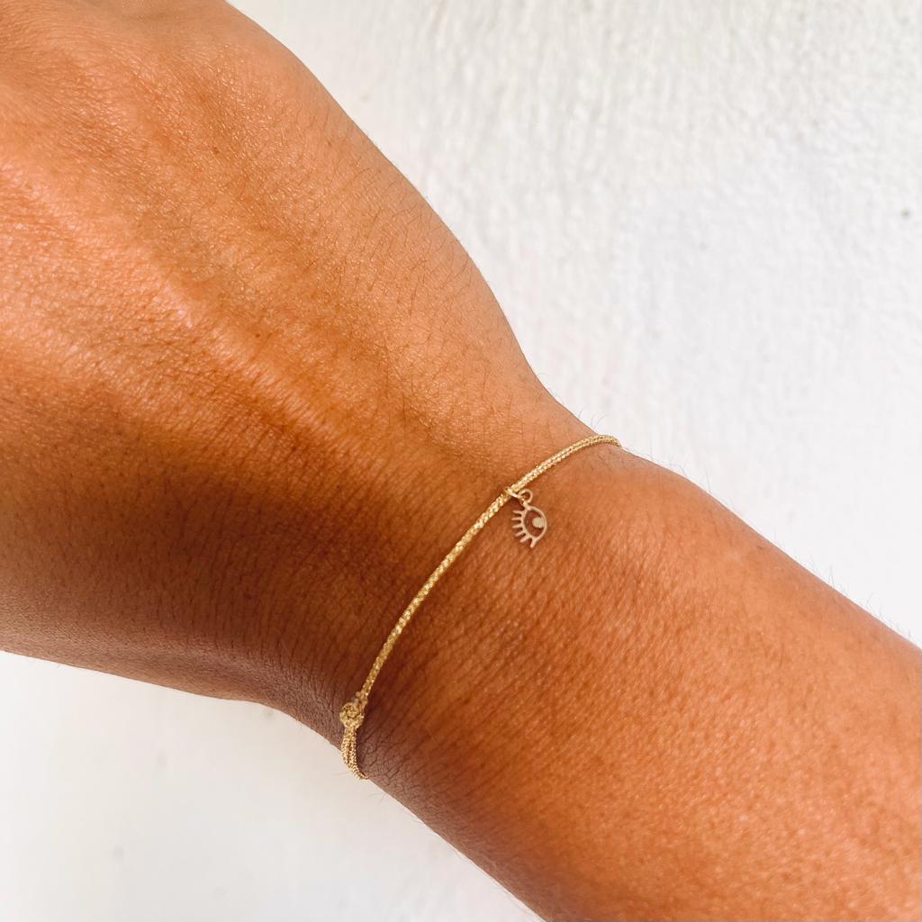 Third Eye Thread Bracelet (Solid 14kt Gold)