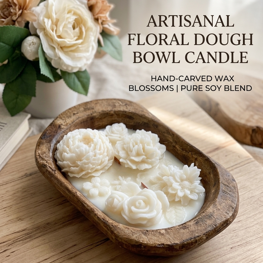 Ember & Aether Carved Florals Candle