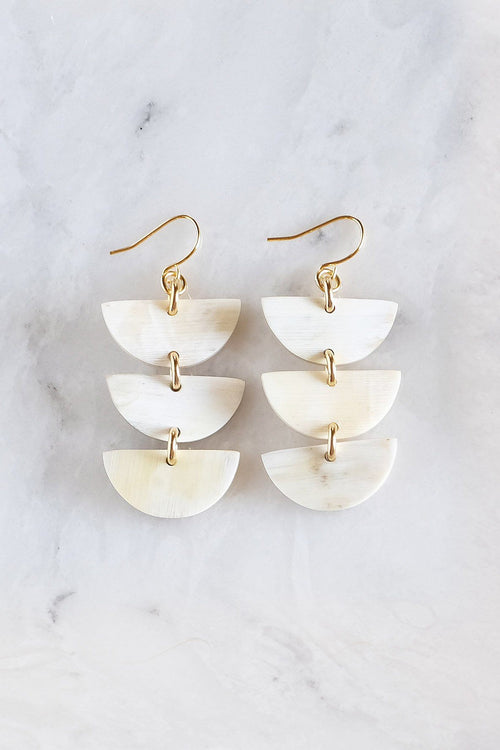 Aquaterra Crescent Drop Earrings