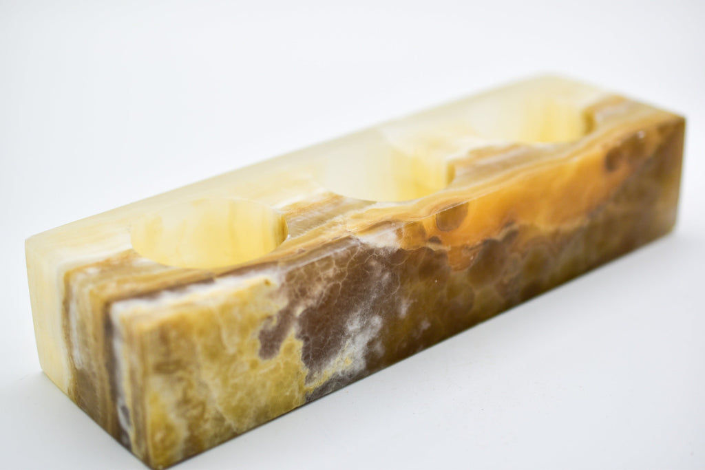 Onyx Trinity Tea Candle Holder