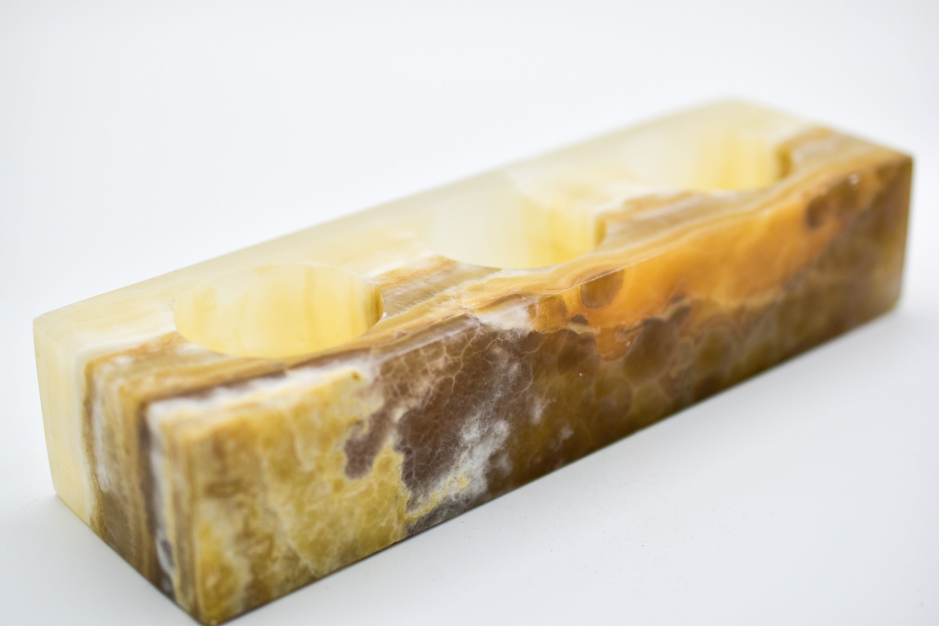 Onyx Trinity Tea Candle Holder