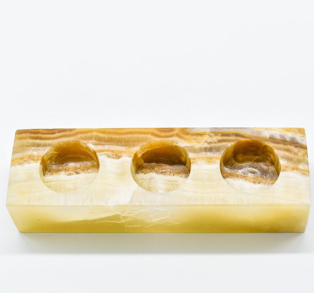 Onyx Trinity Tea Candle Holder