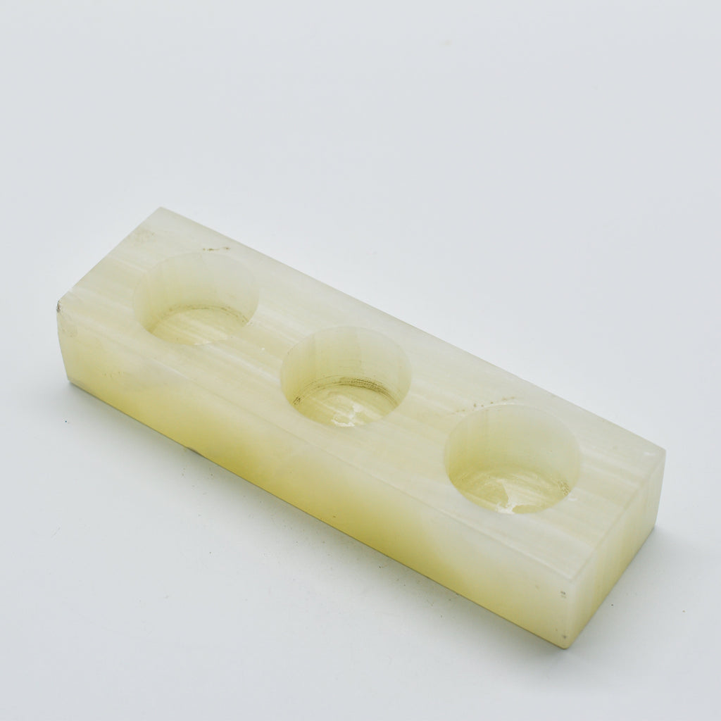 Onyx Trinity Tea Candle Holder