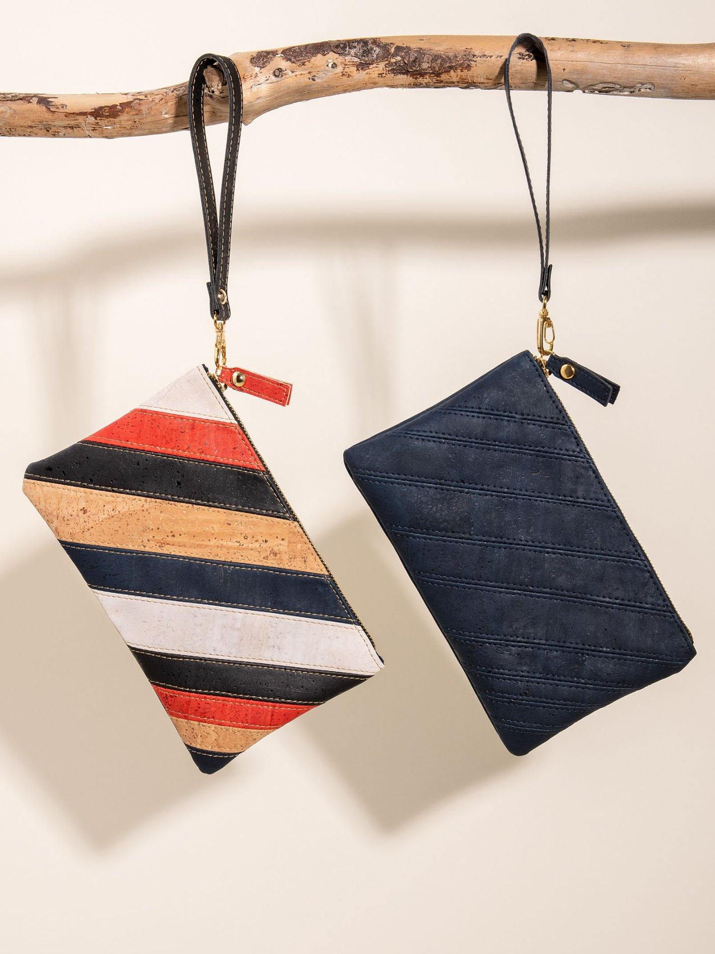 Strata Cork Wristlet
