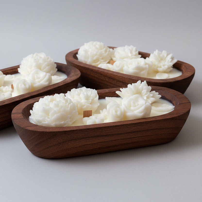 Ember & Aether Carved Florals Candle