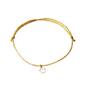 Human’s Best Friend Thread Bracelet (Solid 14kt Gold Charm)